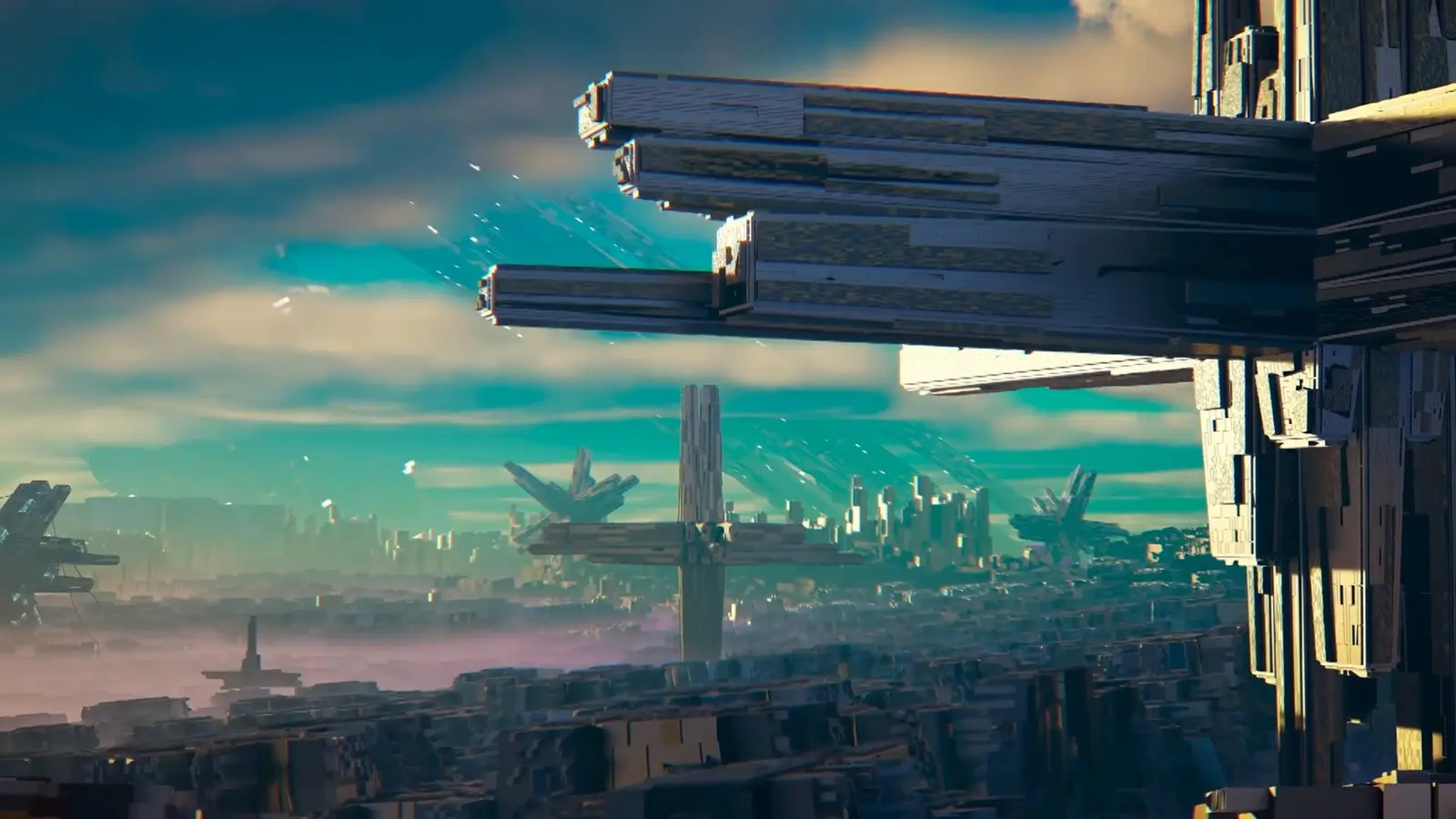 CG futuristic city environment